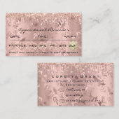 100 Erinnerung Floral Makeup Lash Hair Visitenkarte (Vorne/Hinten)