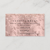 100 Erinnerung Floral Makeup Lash Hair Visitenkarte (Rückseite)