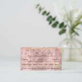 100 Erinnerung Floral Makeup Lash Hair Visitenkarte (Stehend Vorderseite)