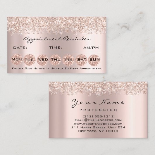 100 Erinnerung Karten für Terminierung Makeup Lash (Vorne/Hinten)