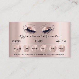 100 Erinnerung-Karten für Terminierung Makeup Lash Visitenkarte