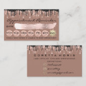 100 Erinnerung Rose Moderne Glitzer Tropfen Visitenkarte (Vorne/Hinten)