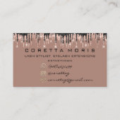 100 Erinnerung Rose Moderne Glitzer Tropfen Visitenkarte (Rückseite)