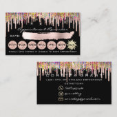 100 Ernennung Erinnerung Holograph Glitzer Tropfen Visitenkarte (Vorne/Hinten)