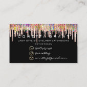 100 Ernennung Erinnerung Holograph Glitzer Tropfen Visitenkarte (Rückseite)