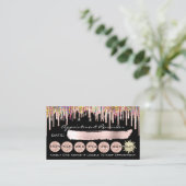 100 Ernennung Erinnerung Holograph Glitzer Tropfen Visitenkarte (Stehend Vorderseite)