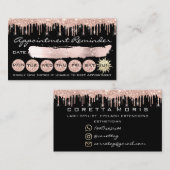 100 Ernennung Erinnerung Rose Glitzer Parkplatz Tr Visitenkarte (Vorne/Hinten)