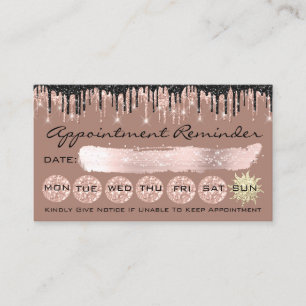 100 Ernennung Erinnerung Rose Moderne Glitzer Trop Visitenkarte