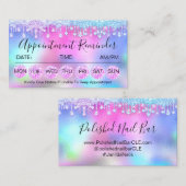 100 Ernennung Erinnerung Tropfen Pink Blue Diamond Visitenkarte (Vorne/Hinten)