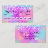 100 Ernennung Erinnerung Tropfen Pinky Holographic Visitenkarte (Vorne/Hinten)