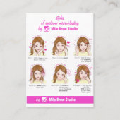 100 Eyebrow Microbalding Aftercare Instruction But Visitenkarte (Vorderseite)