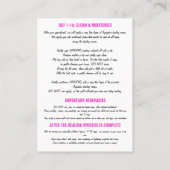 100 Eyebrow Microbalding Aftercare Instruction But Visitenkarte (Rückseite)