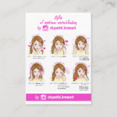 100 Eyebrow Microbalding Aftercare Instructions Pi Visitenkarte (Vorderseite)