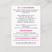 100 Eyebrow Microbalding Aftercare Instructions Pi Visitenkarte (Rückseite)