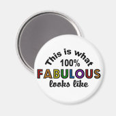 100 % FABULOUS-Magnet Magnet (Vorderseite/Rückseite)