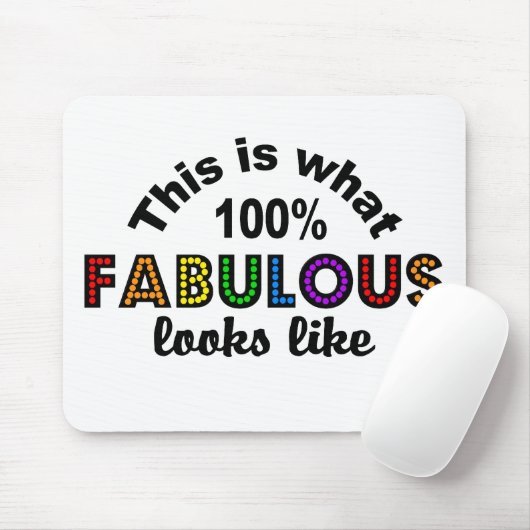 100 % FABULOUS-Mousepad Mousepad (Mit Mouse)