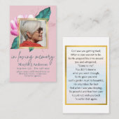 100-fach Hübsche FOTO-Gedenkkarte Visitenkarte (Vorne/Hinten)