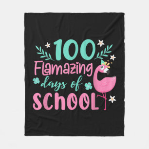 100 fantastische Schultage Funny Flaming Fleecedecke