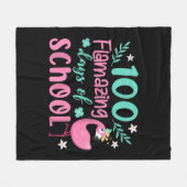 100 fantastische Schultage | Funny Flaming Fleecedecke (Vorderseite (Horizontal))