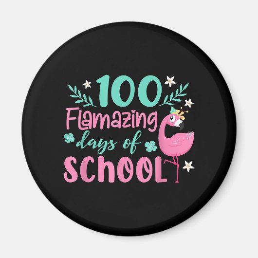 100 fantastische Schultage | Funny Flaming Magnet (Vorne)