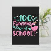 100 fantastische Schultage | Funny Flaming Save The Date (Stehend Vorderseite)
