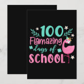 100 fantastische Schultage | Funny Flaming Save The Date (Vorne/Hinten)