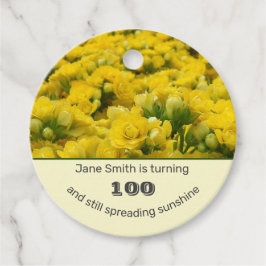 100. Feier Gelbes Meilenstein Geschenkanhänger