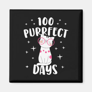 100 feierliche Tage Cat Happy 100 Day of School Co Magnet