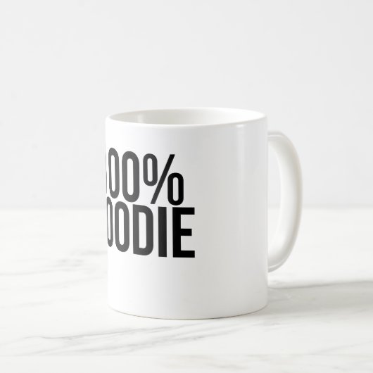 100 % Feinschmecker Kaffeetasse (VorderseiteRechts)