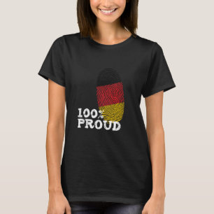 100 Fingerabdruck-Fahne für Proud Germa in Deutsch T-Shirt
