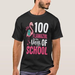 100 Flamazing Tage der Schulflamingo 100. Tag Fo T-Shirt