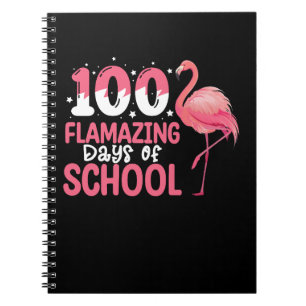 100 flamazing Tage Schulfuchs Flamingo Lehrer Notizblock