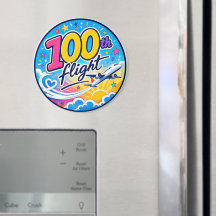 100. Flug farbenfrohes Flugzeug Reise Souvenir
