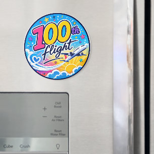 100. Flug farbenfrohes Flugzeug Reise Souvenir Magnet