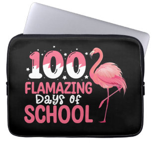 100 Flverblüffende Tage der Schule Flamingo Lehrer Laptopschutzhülle