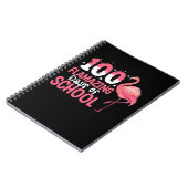 100 Flverblüffende Tage der Schule Flamingo Lehrer Notizblock (Linke Seite)