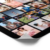100 Foto-Collage Personalisiertes Bild Geschenk Qu Poster (Ecke)