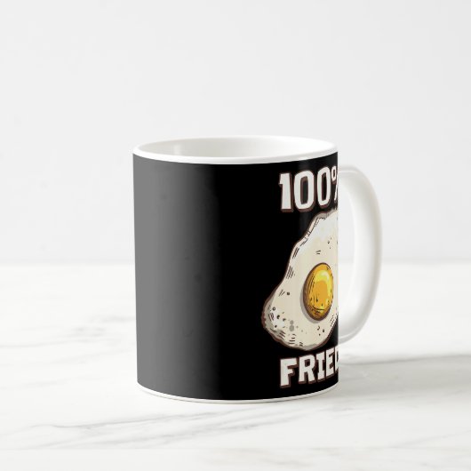 100 Frittiertes, sonniges Ei aufgeblasen Kaffeetasse (VorderseiteRechts)