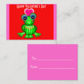 100 Frogy Valentine Cards Mitteilungskarte (Vorne/Hinten)