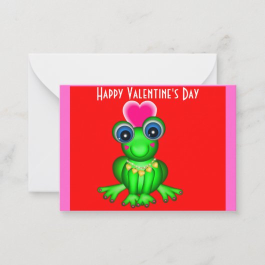 100 Frogy Valentine Cards Mitteilungskarte (Vorderseite)