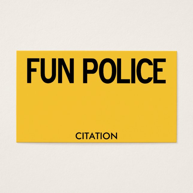 100 Fun Police Citation Business Cards (Vorderseite)