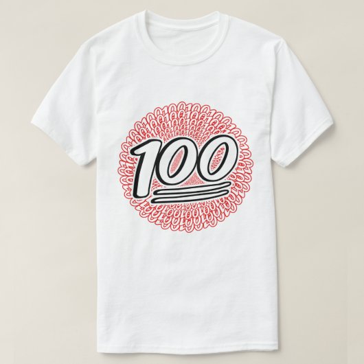 100 für ewigen T - Shirt behaltend (Design vorne)