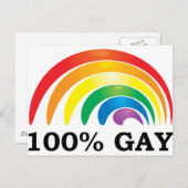 100% Gay Postkarte (Vorne/Hinten)