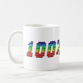 100% Gay Rainbow Typografy Gay Pride Kaffeetasse (Links)