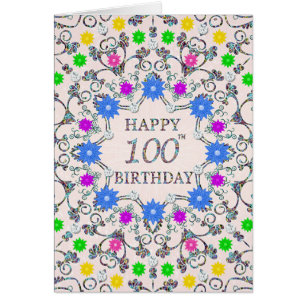 100. Geburtstag Abstrakte Blume