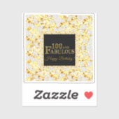 100. Geburtstag Aufkleber (Blatt)