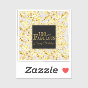 100. Geburtstag Aufkleber