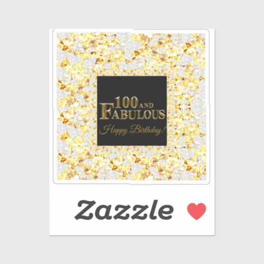 100. Geburtstag Aufkleber (Blatt)