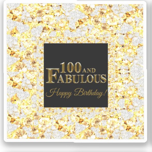 100. Geburtstag Aufkleber (Vorderseite)