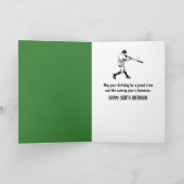 100. Geburtstag Baseball auf grünem Gras Karte (Innenseite)